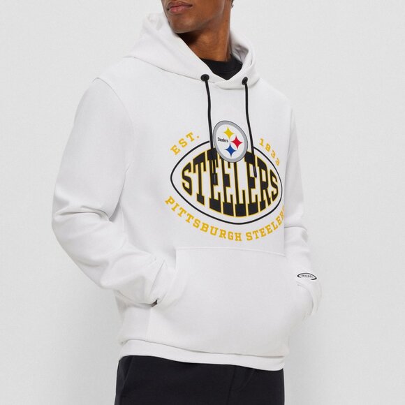 BOSS X NFL Pittsburgh Steelers Hoodie Sweatshirt - Men's size XL - Picture 4 of 5